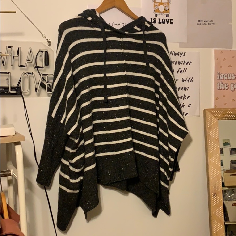 Poncho styled sweater
